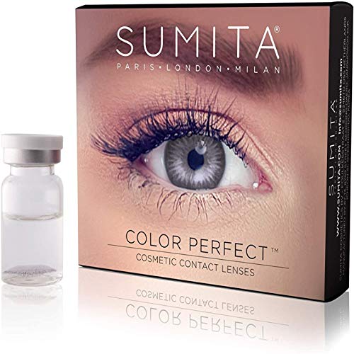 SUMITA Color Perfect (Grigio) Lenti a Contatto Colorate, Lenti a Contatto Mensili, morbide, durata di 1 mese,Proteggono gli occhi dai raggi UV, Non Graduate, Made in Corea, Design italiano