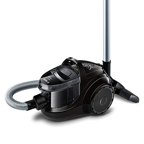 Bosch Elettrodomestici BGS1UPOWER, Aspirapolvere a Carrello Senza Sacco, Nero, 79 decibeles