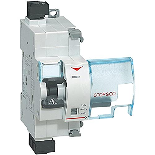 BTicino F80SG Serie BTDIN Salvavita Stop Go a Riarmo Automatico, Grigio